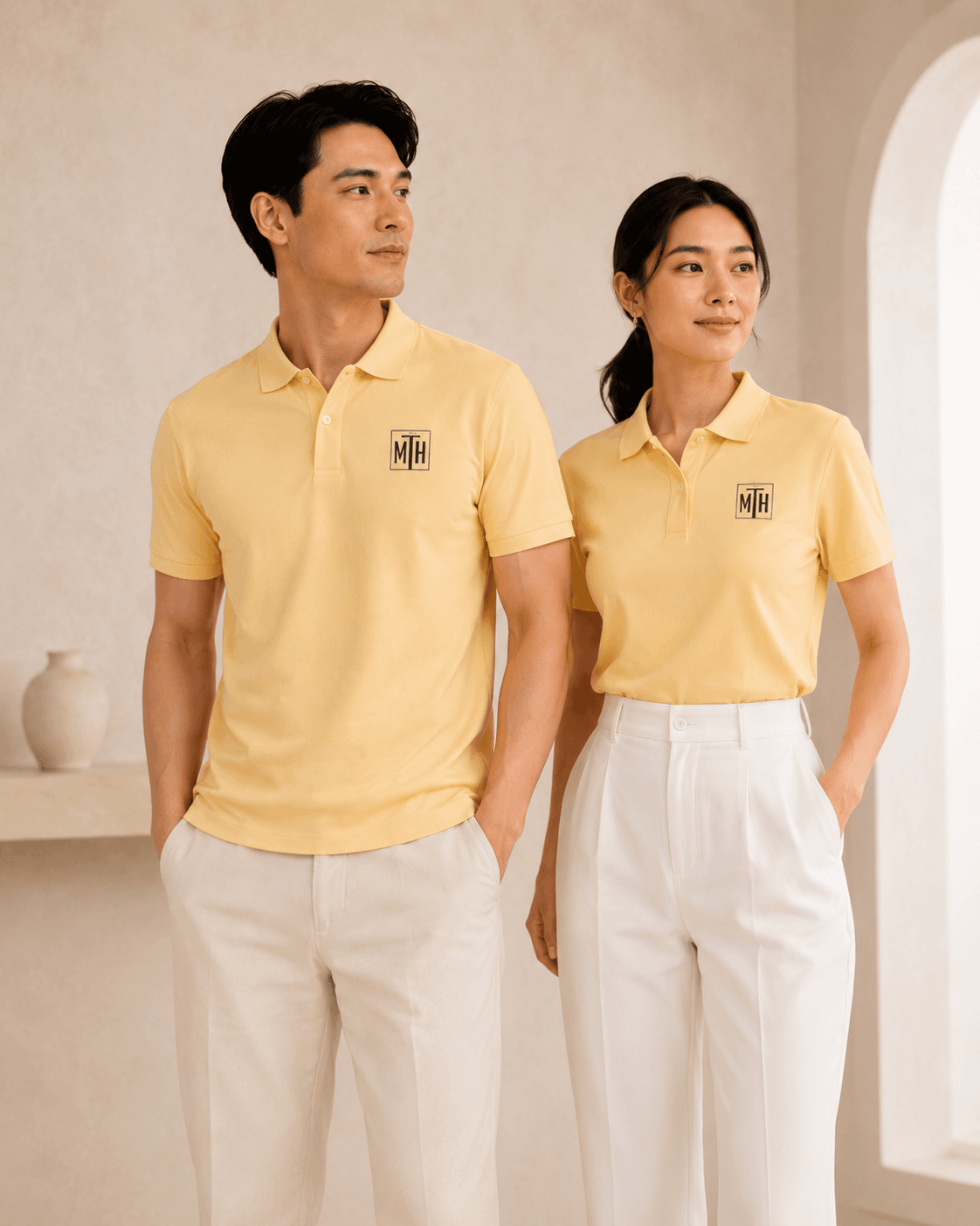 MTH crew tee couple in sky blue