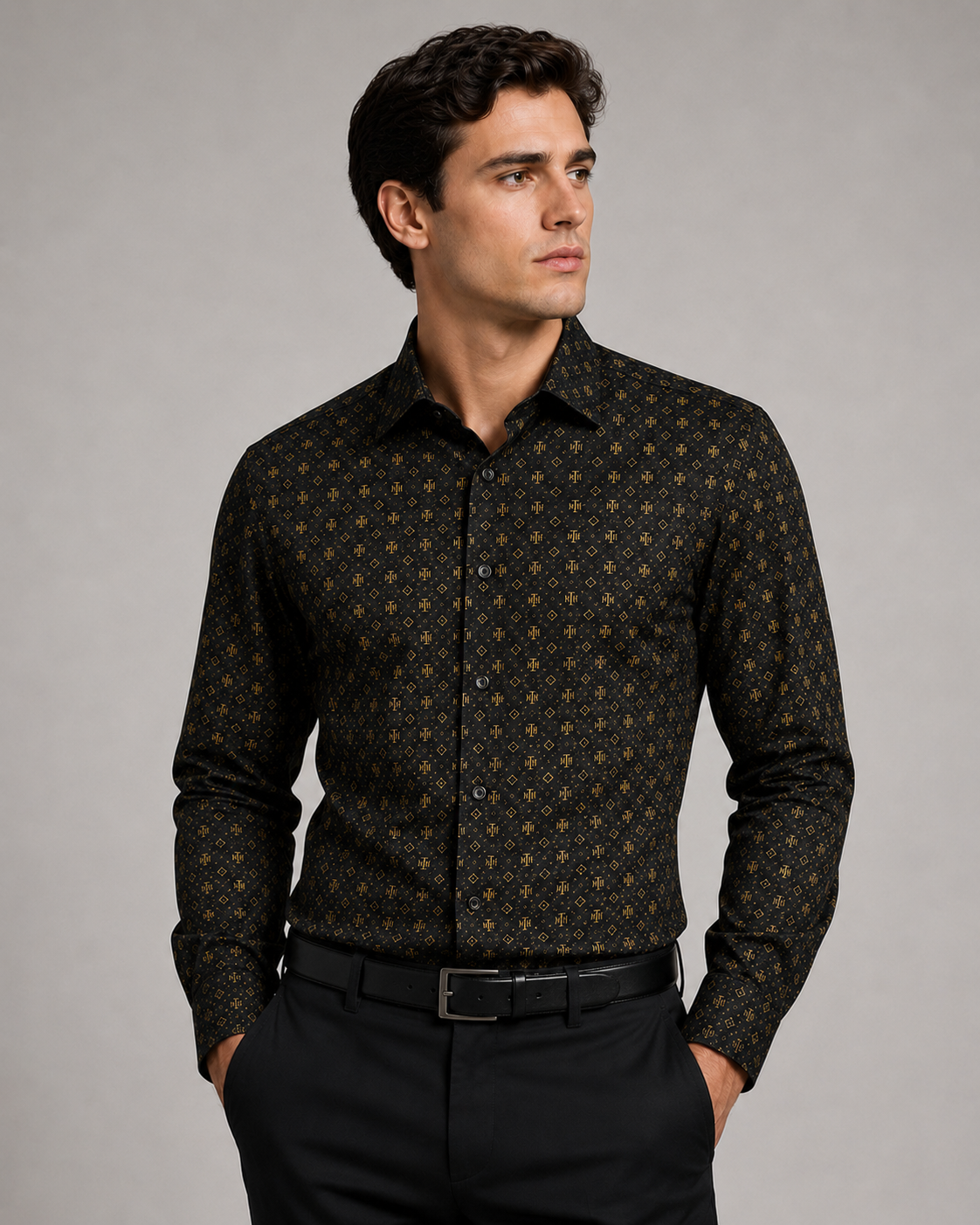 MTH Ivory signature shirt campaign portrait